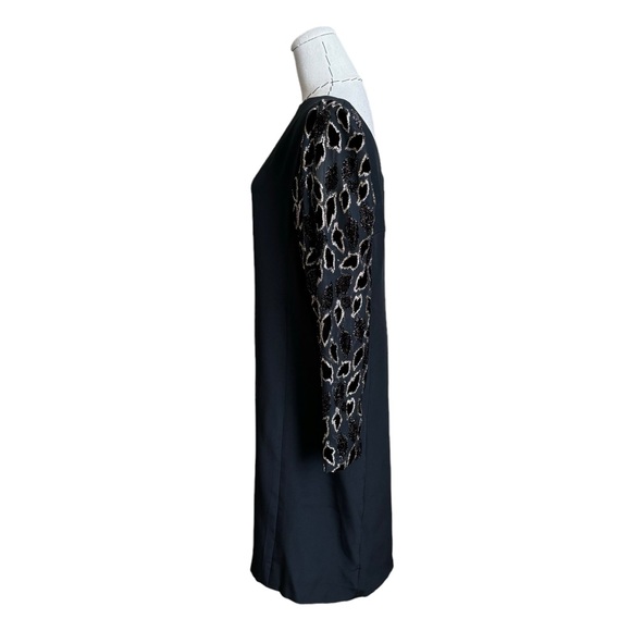 Vintage 60s Bergdorf Goodman Black & Gold Dress Classic Elegant Couture - Picture 10 of 14